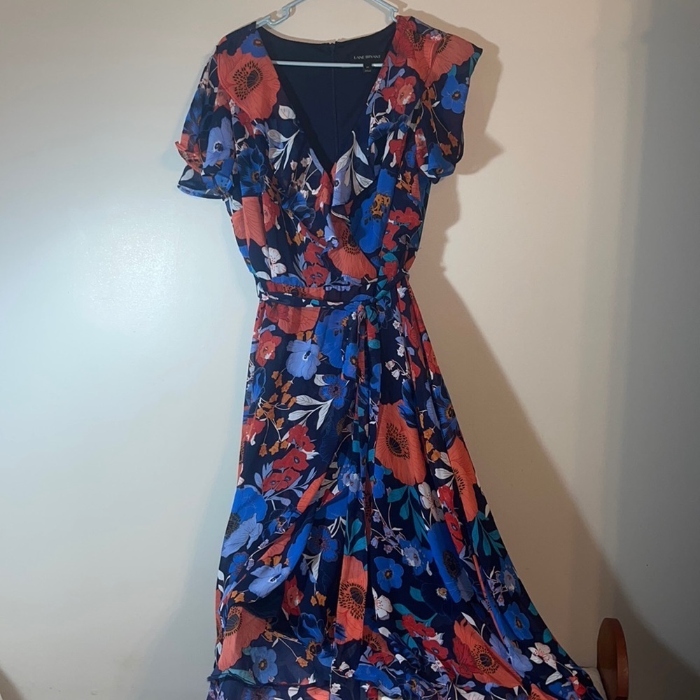 Lane Bryant Floral Wrap Dress